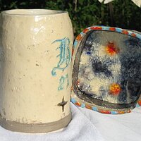 halbe-Krug und Aschenbecher (Keramik)