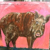 Sonnenuntergang im Watt bei Vollerwiek  100x100