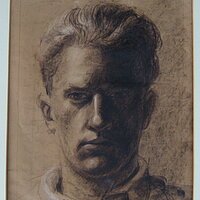 Selbstportrait  1943   Kohle