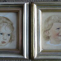 meine Schwester und ich
Zeichnung auf Pergament