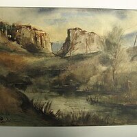 bei Dollnstein  1952   Aquarell 40x30