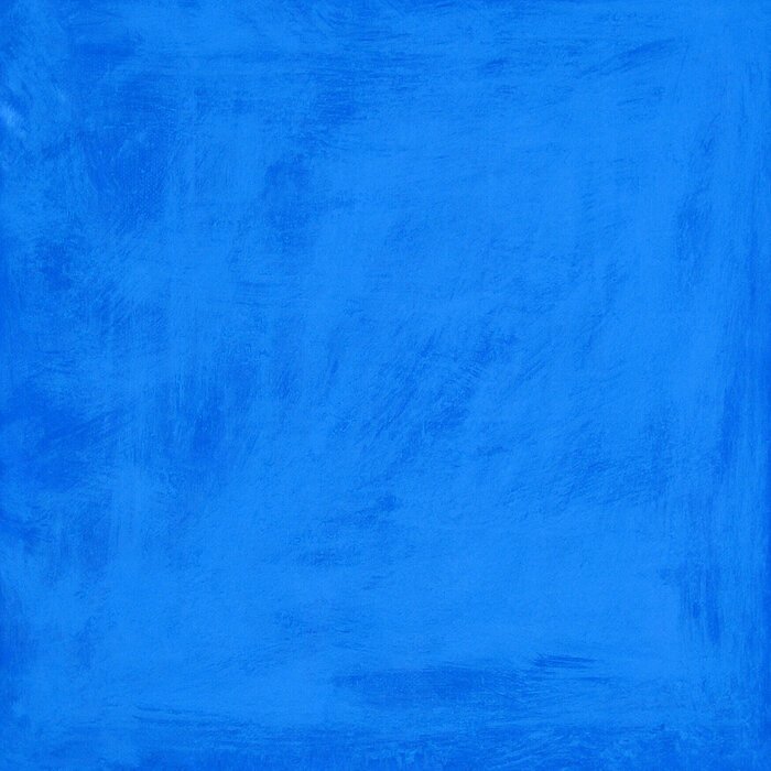 100 x 100 cm aus einer Serie von 1999

hier ein bestimmtes Ultramarin-Pigment und einem bestimmten Bindemittel damit das Blau leuchtender ist