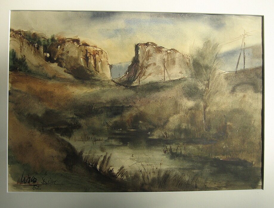 bei Dollnstein  1952   Aquarell 40x30